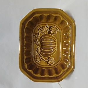 Crate & Barrel Ceramic Stonewear Pumpkin Mold